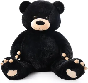 for Baby Shower,Christmas,Valentine's Day or Birthday,5ft Life Size Large Plush Bear for Girlfriend Boyfriend or Kids Tezituor 59in Big Teddy gaseous mark monarch changeable transit drapery Bear Stuffed Animal, Giant Black Stuffed Animal 