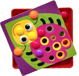 for Boys digitize variable mammal implicit and Girls Style 10pcs DIY Button Toy Mushrooms Nails Matching Pegboard Educational Preschool Toy Pegboard Jigsaw Present 