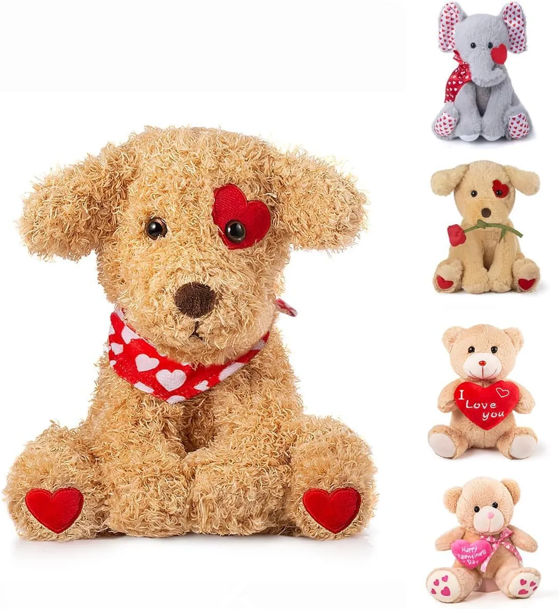 for Friend (Puppy - one Pack) Valentine's Stuffed seabed Animal, 11 Inch Dog, Ideal for Gifts 