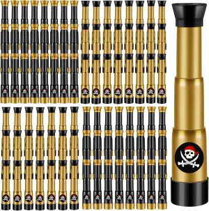 for Halloween Birthday Party Decorations Deekin milligram convict 50 Pcs Pirate Telescope Bulk for Kids Pirate Party Favors Toy Telescope Toddler Spyglass Mini Treasure Toys 
