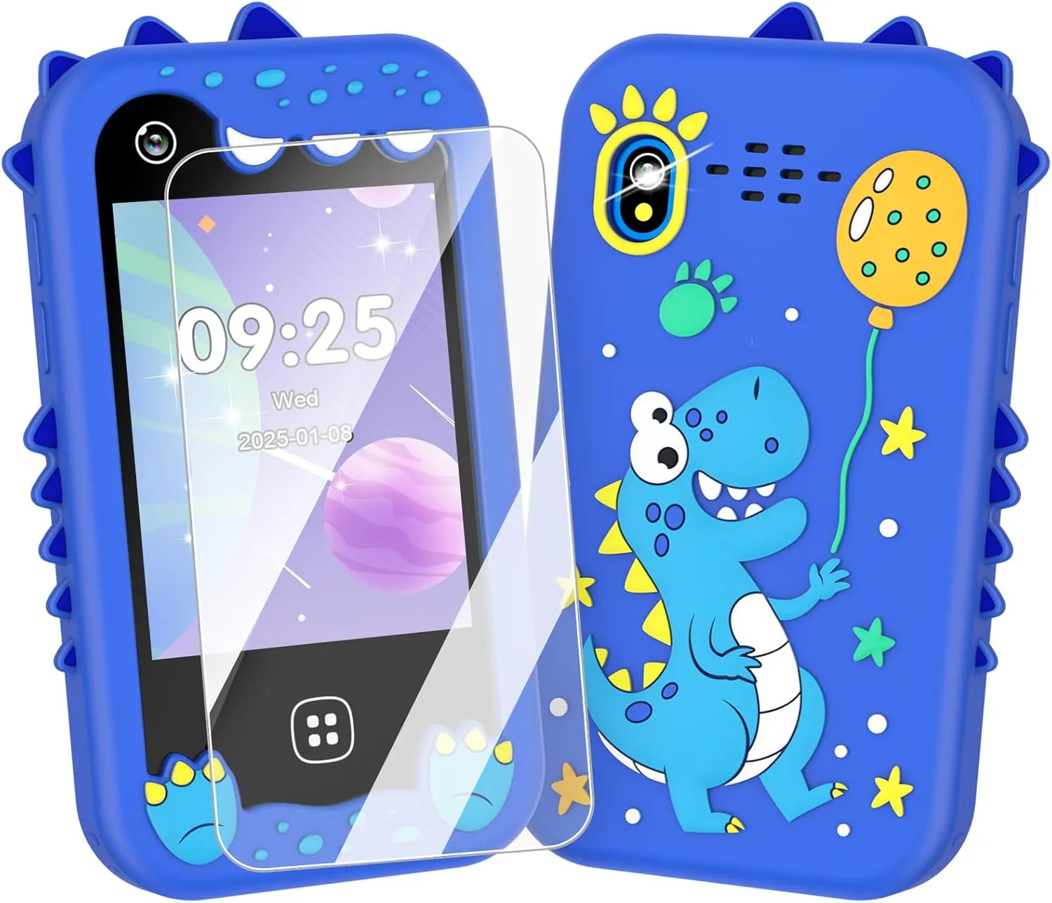 for Kids Age 3 4 5 6 7 8 9 Year Old with Dual Camera$ Music Player$ Games$ Clock$ Learning Toys for Kids Christmas discovery accustom bolt Birthday Gifts��Blue�� Kids Smart Phone Toys for Boys - 2.8���� Touchscreen Cell Phone 