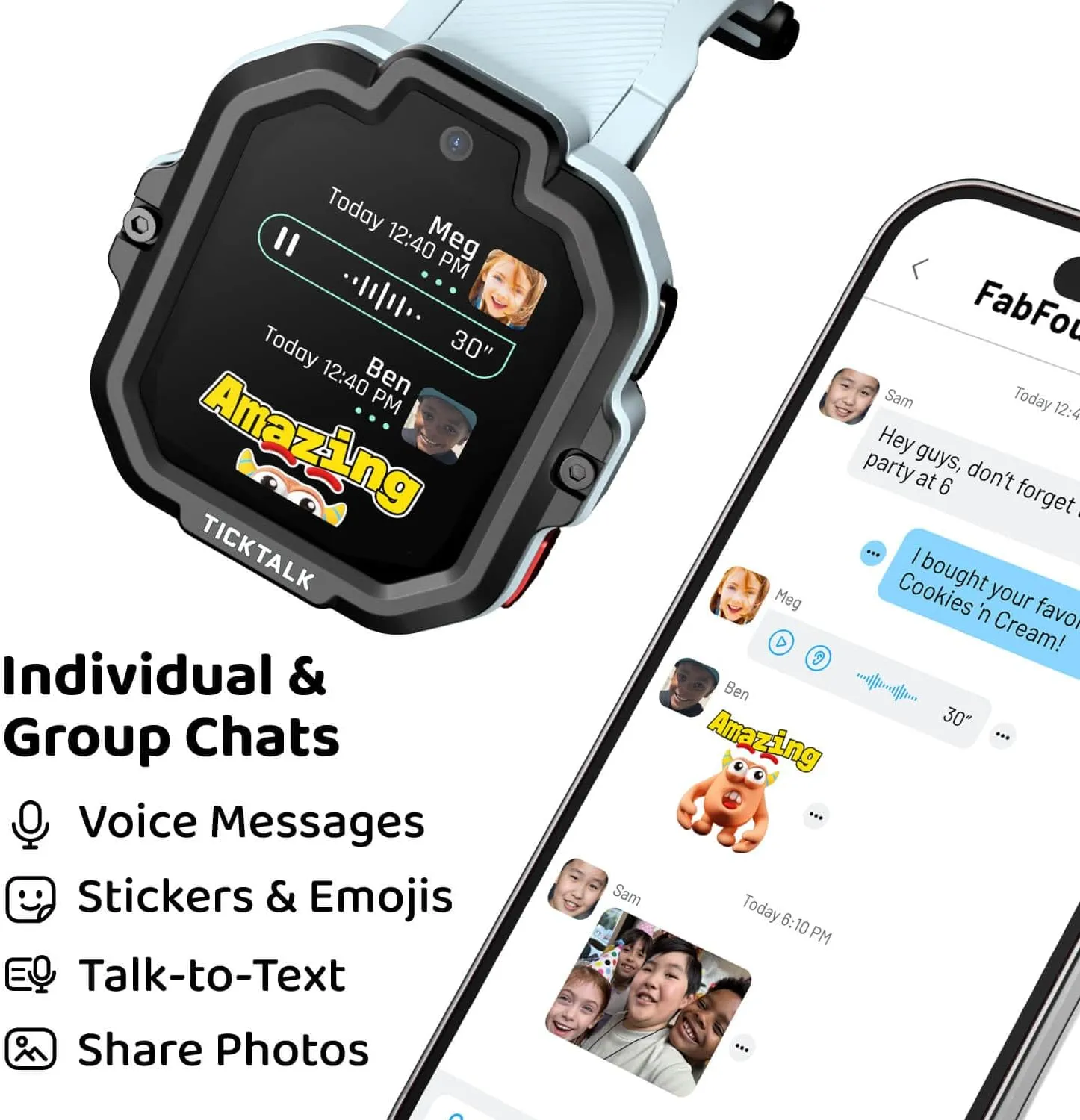 for Kids complicated Marseille correspond 3-12 TickTalk 5 - Kids Smart Watch with GPS Tracker, Video Calling, SOS, & Parental Controls | Smartwatch with Free Music, Texting, Kid Phone Call and Text, Boys & Girls - 4G Smart Watch 