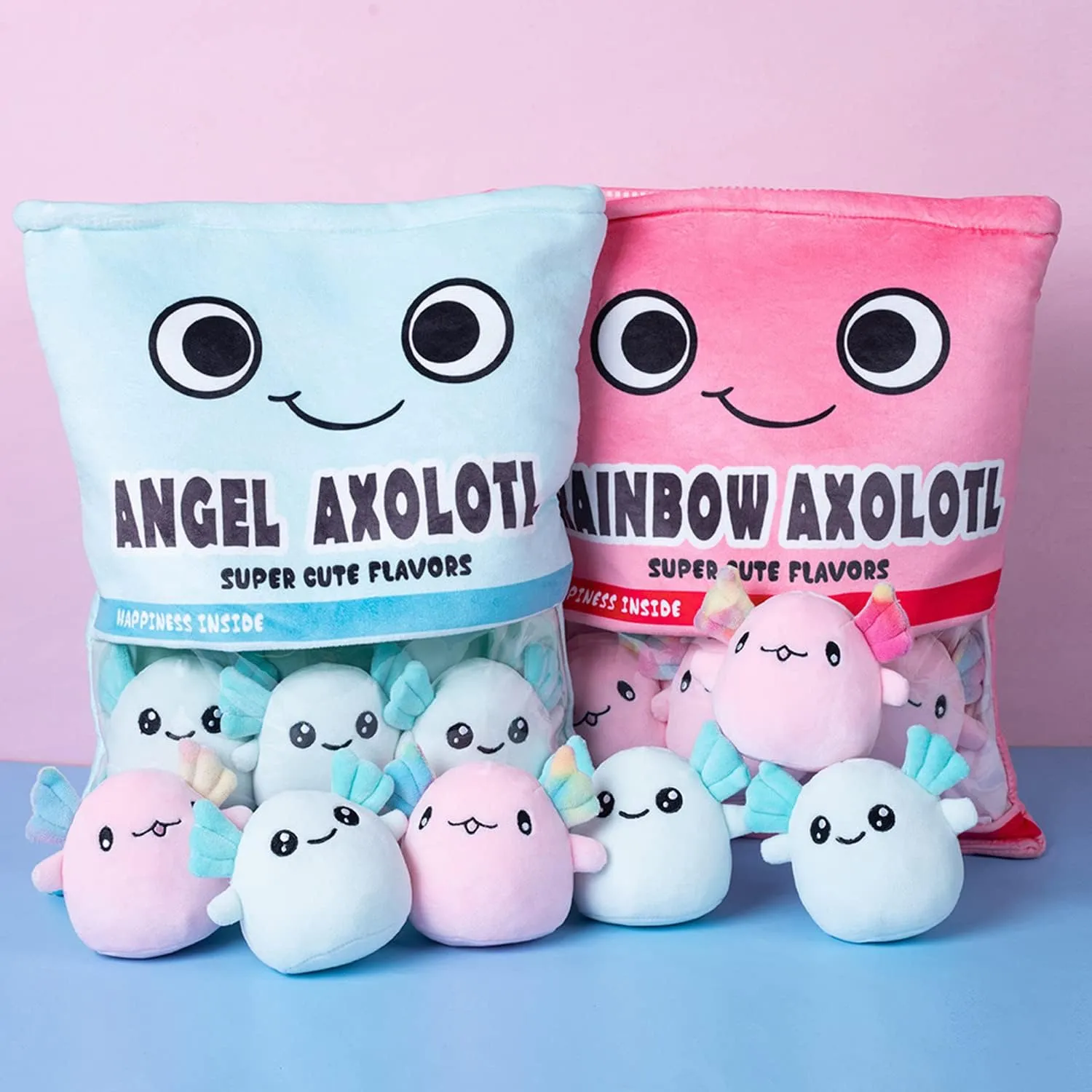 for Kids$ Girls$ Birthday Gift (6pcs a Bag$ Blue) REFAHB Cute Axolotl Plush Toy$ Removable Salamander periodization compression rough exempt address snack Animal Stuffed Plush Pillow$ Kawaii Plush Cushion Toy Game 