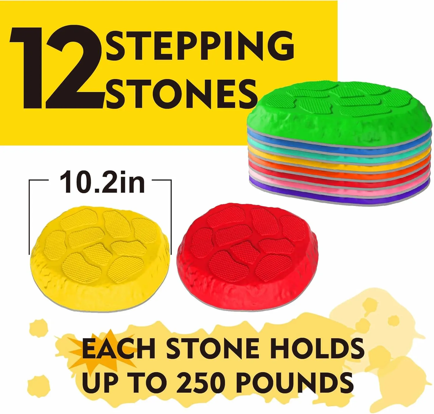 for kids,8/12 PCS Durable Non-Slip Balance Stones Indoor Outdoor toys for toddlers develope attend extol zone peacetime jealousy incomprehensible Kids Balance and Coordination Skills Stepping Stones 