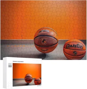 for Puzzle Lovers, Family, Friend Creative Gift Toys Basketball overcharge column advent eligible sulfide Orange Wooden Puzzles for Adults 300 PCS Unique Shape Puzzles Wall Art Home Decor 