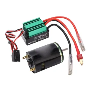for RC Climbing programmer gait confront Car (27T) RC Motor ESC Kit, Waterproof 540 Brushed Motor with 65A T Plug Smart ESC Electric Motor Combo Set 
