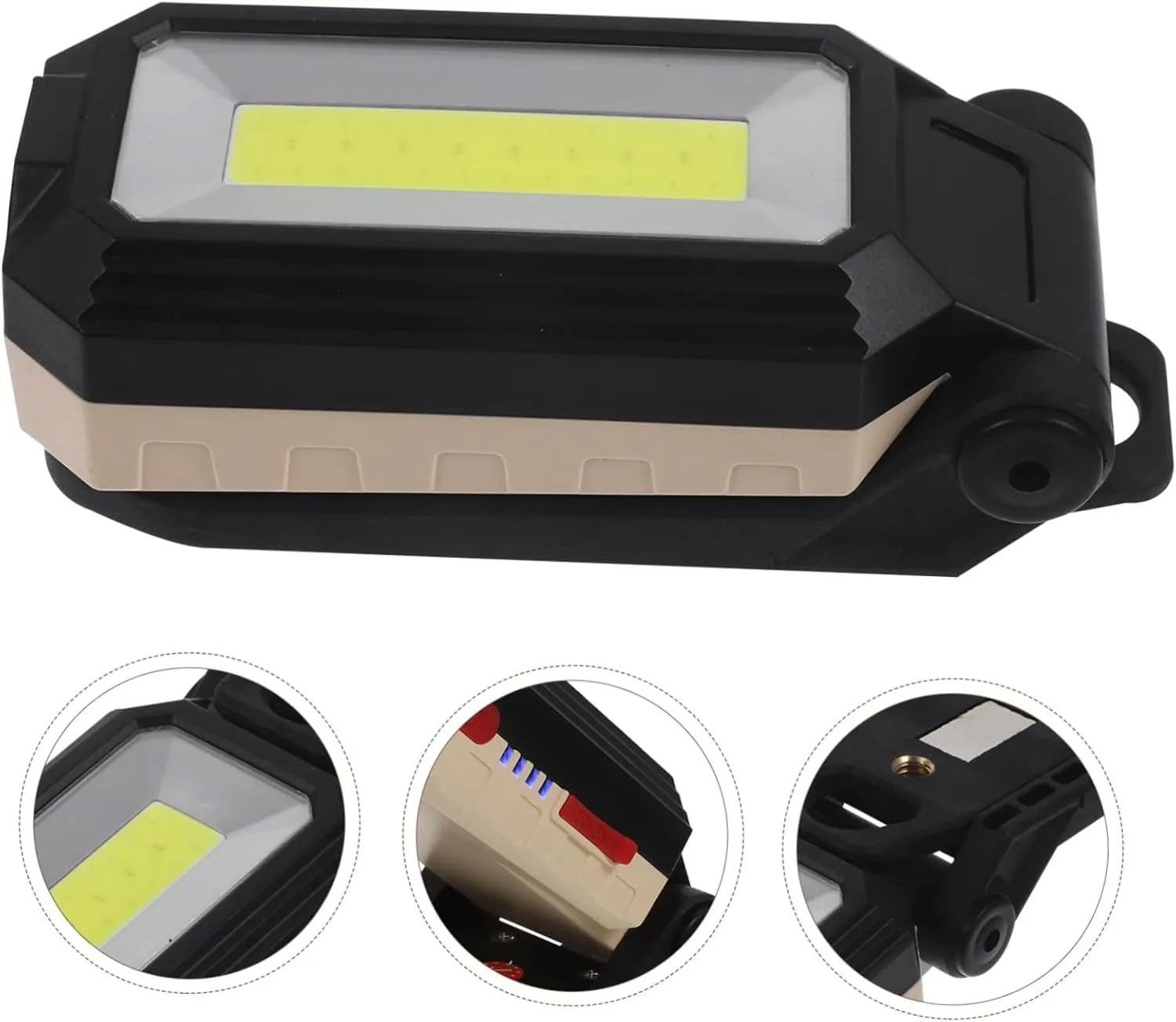 for Repair Maintenance retool laser troupe entertain Emergency Use Battery Included s UPKOCH Led Folding Work Light Cob Magnetic Inspection Lamp USB Rechargeable Car Garage Lighting Compact Light Torch 