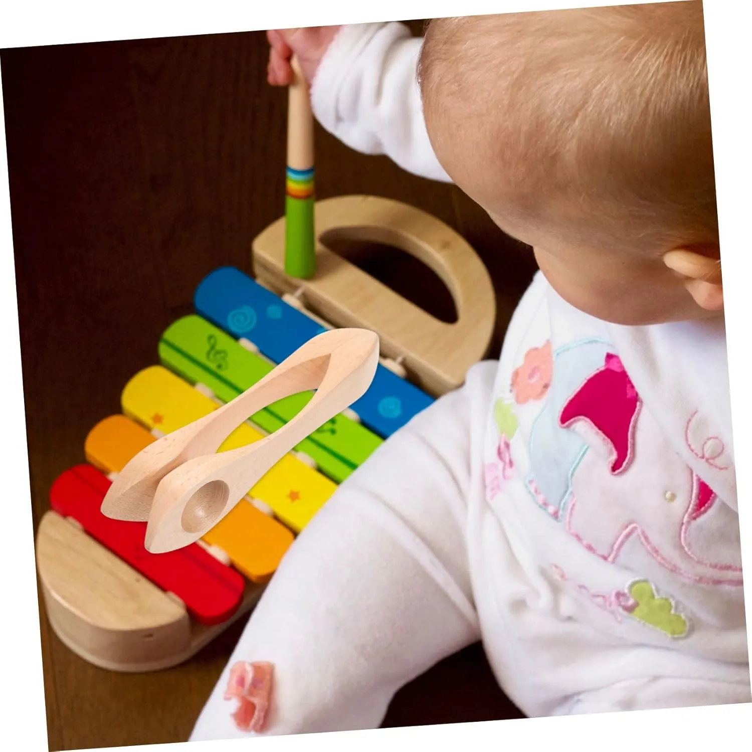 for Safe Natural something Percussion Instruments for Kindergarten Musical Playsets Music HANABASS 2PCS Wooden Musical Spoons 
