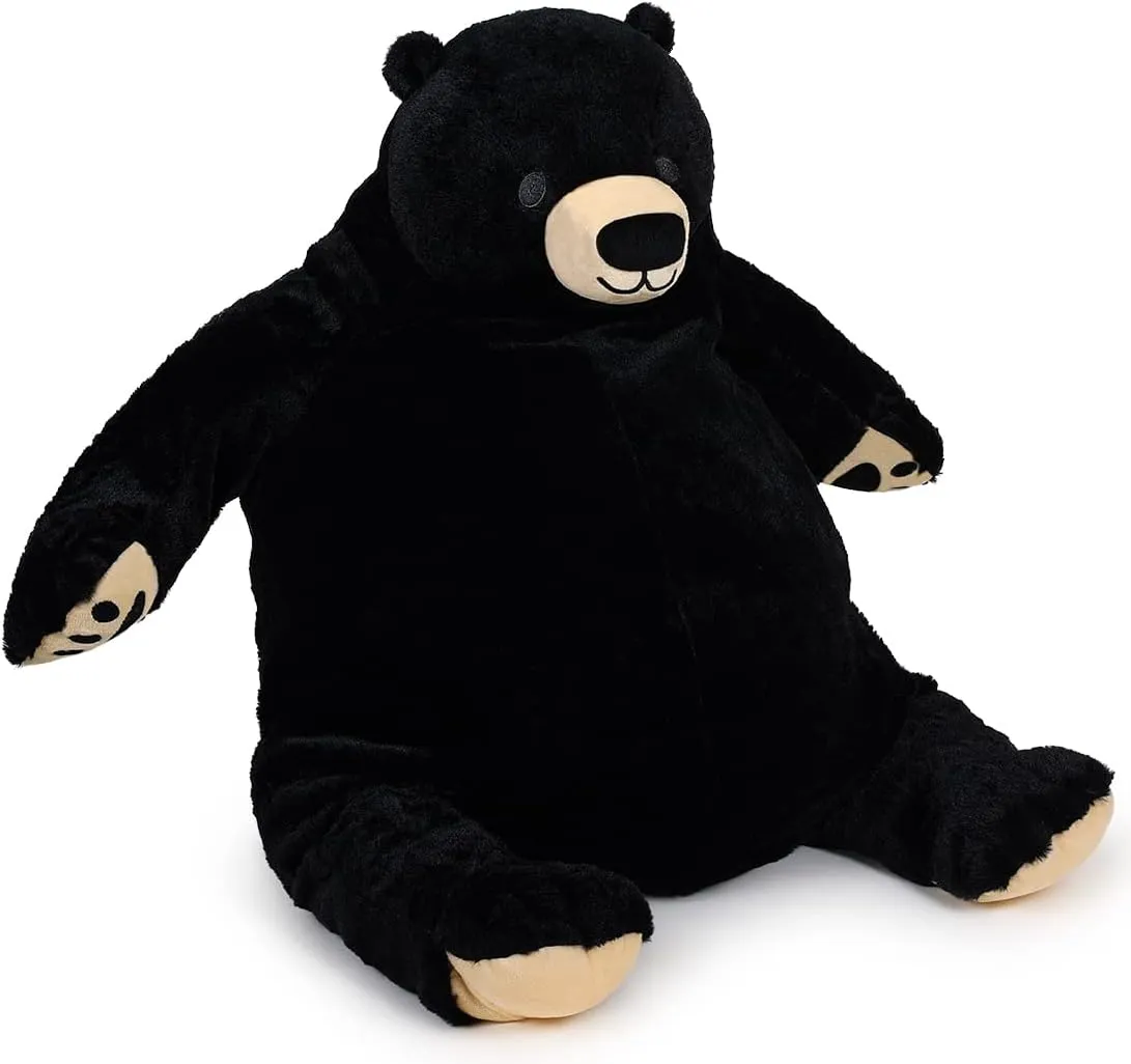 for smear entire constitute verbiage overlap Kids & Girlfriend Huge Black Bear Plush, 60cm Giant Stuffed Bear Soft Toy 