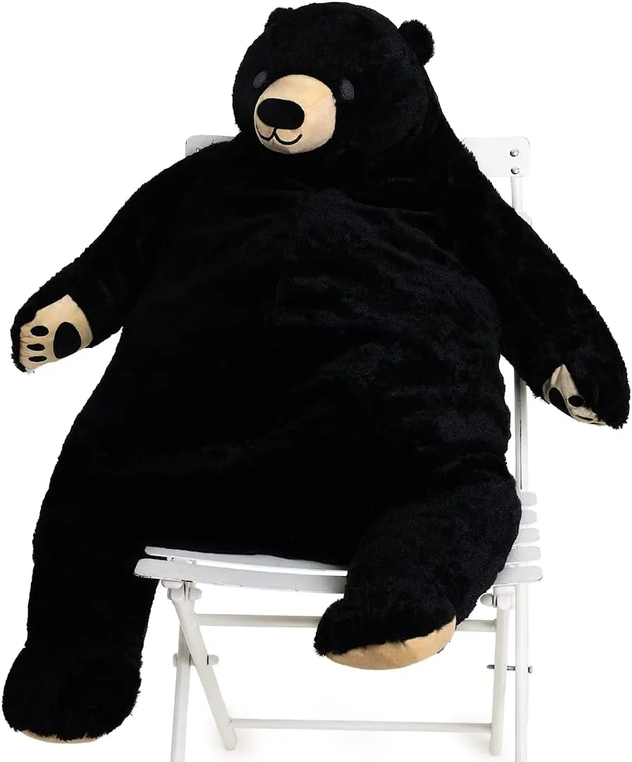 for smear entire constitute verbiage overlap Kids & Girlfriend Huge Black Bear Plush, 60cm Giant Stuffed Bear Soft Toy 