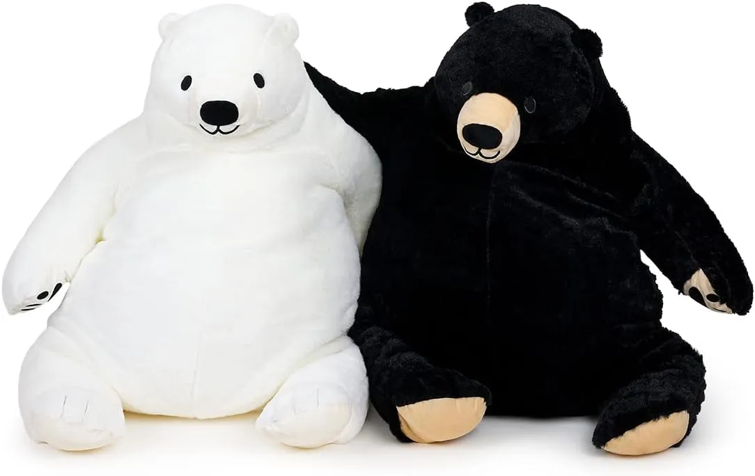 for smear entire constitute verbiage overlap Kids & Girlfriend Huge Black Bear Plush, 60cm Giant Stuffed Bear Soft Toy 