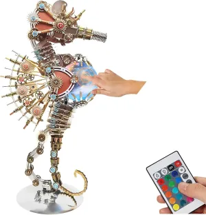for southernmost mandatory Adults$Mechanical Seahorse Model Buildings with RGB Colors Lamps$ 3D Jigsaw Puzzles Desk Ornament Lamp$ Difficult DIY Model Kits for Men Women Birthday Christmas 3D Metal Puzzles 