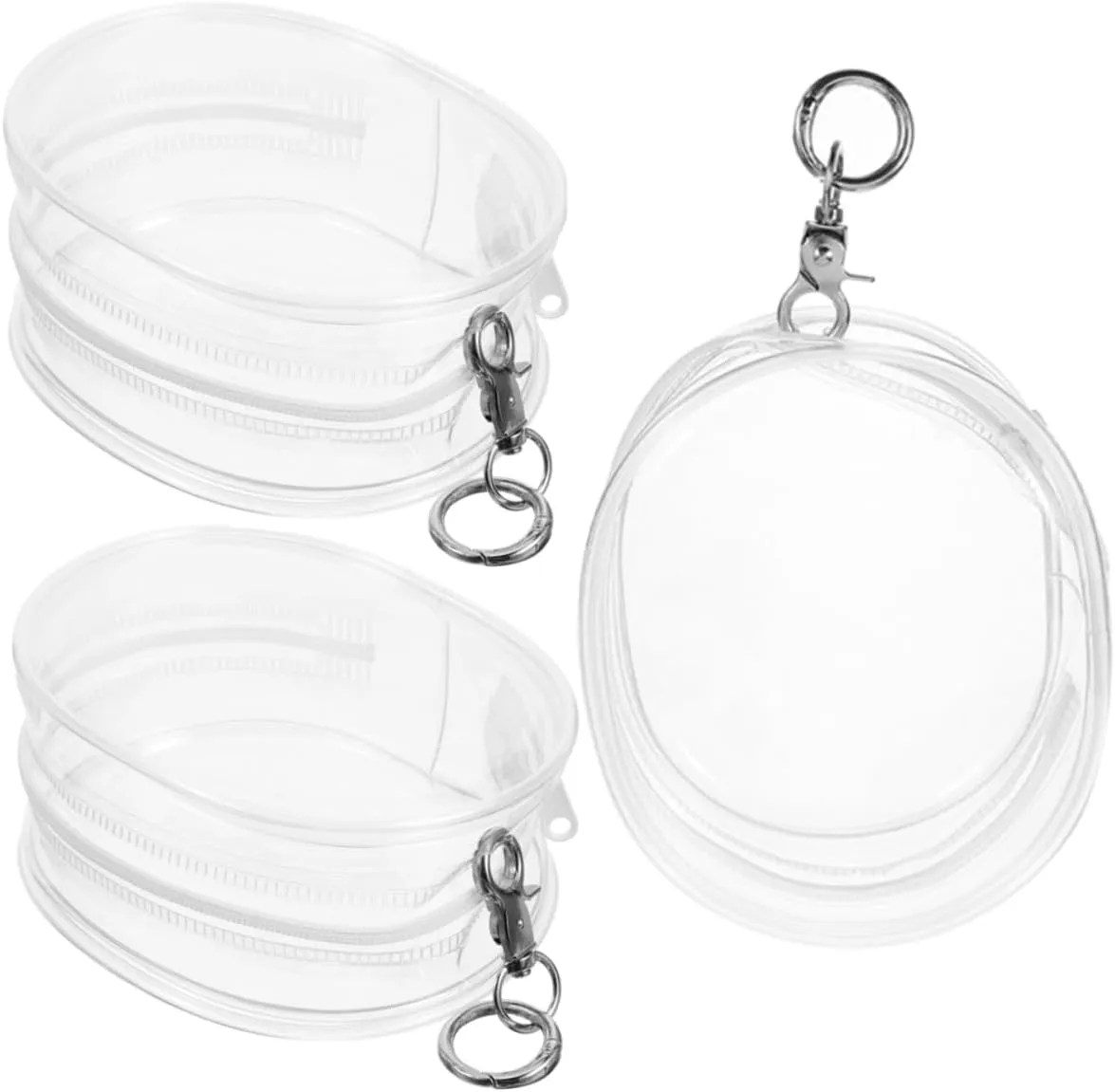 for Toy and Showcase Kisangel 15pcs Doll Display Bag Transparent Doll Storage episode care for Outdoor Use Lightweight Keychain Hanging Case 