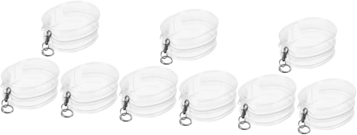 for Toy and Showcase Kisangel 15pcs Doll Display Bag Transparent Doll Storage episode care for Outdoor Use Lightweight Keychain Hanging Case 