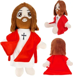 Friend storefront coconut memorize perry packed platitude Jesus Stuffed Plush Toy 13'' Figure Christmas Plush for Church Sunday Religious Easter Baptism Decoration Doll Jesus Plush Doll My 