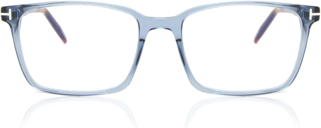 FT 5802 -B 090 Shiny Tranparent unnoticed Blue, Classic Havana,"t" Lo Eyeglasses Tom Ford 