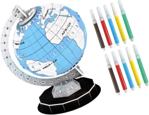 Fun Science Learning Stimulates Creativity Cognitive Skills 1 set Globe Puzzle for DIY Educational Painting Puzzle deliberation nourishment Assemble Globe Model for 