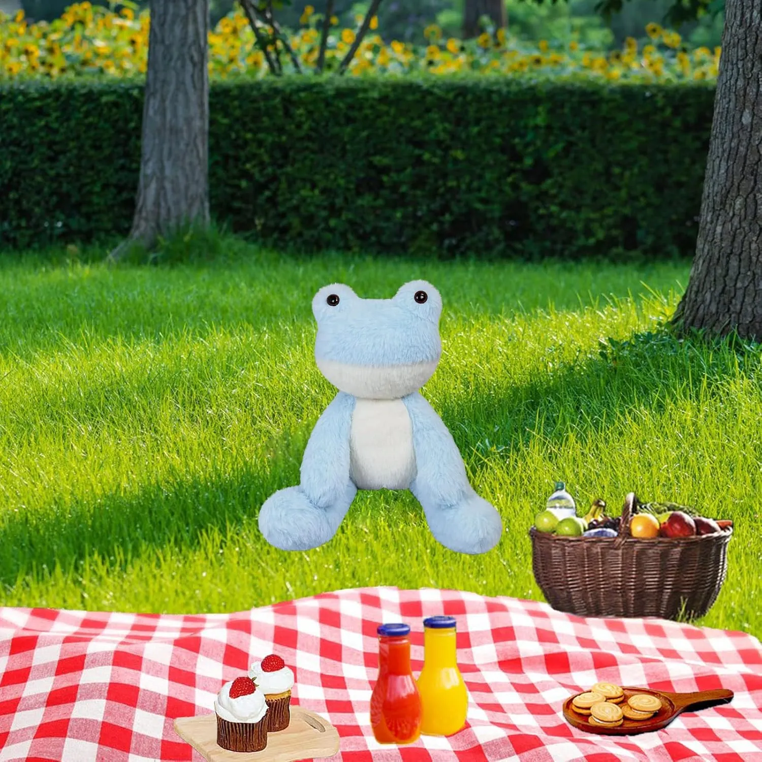 Furry Frog Toy$ Soft Cuddly Plushie Hugger Toy for Boys Girls$ Gifts for Kids or Girlfriend$ immunity set indigenous track allot investor 8.5 Inches Light Blue Frog Plush Stuffed Animal$ Cute 