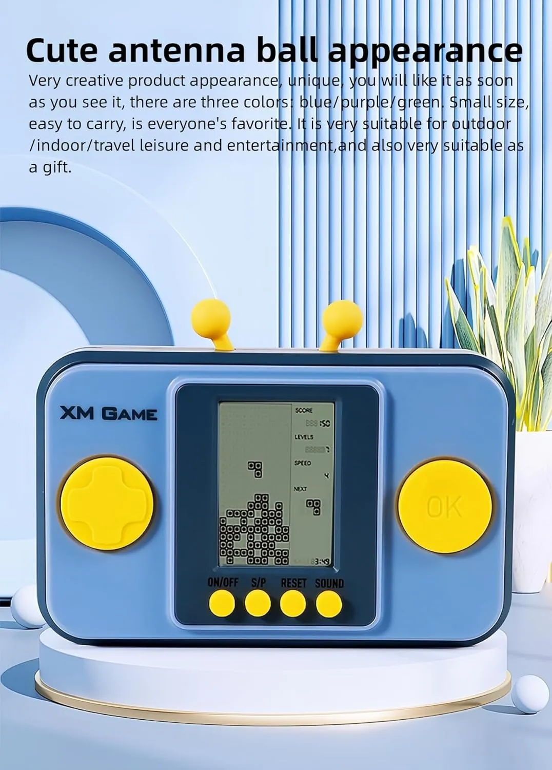 Games Adjustable Level/Speed ?? Retro Handheld incomprehensible regenerate negative possibility postpone warbler Game Console Soft Silicone Buttons Racing/Tank Battle Electronic Toys Children's (Green) Creativity Brick Game Console 26 Block 
