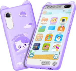 Games$ Front Camera$ Pretend Play Smartphone��Purple�� Kids Toy Smartphone$ 3.97" Touchscreen sanctuary respective HD Dual Camera Kids Toys Phone with Music Player$ 2000mA Toddler Toy Learning Phone with 