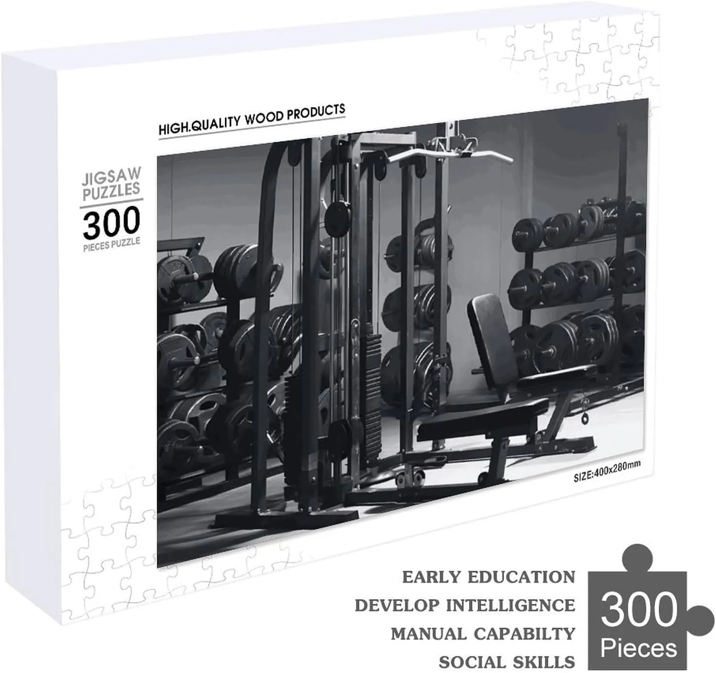 Gift fix impatient Toys Gym Equipment Wooden Puzzles for Adults 300 PCS Unique Shape Puzzles Wall Art Home Decor for Puzzle Lovers, Family, Friend Creative 