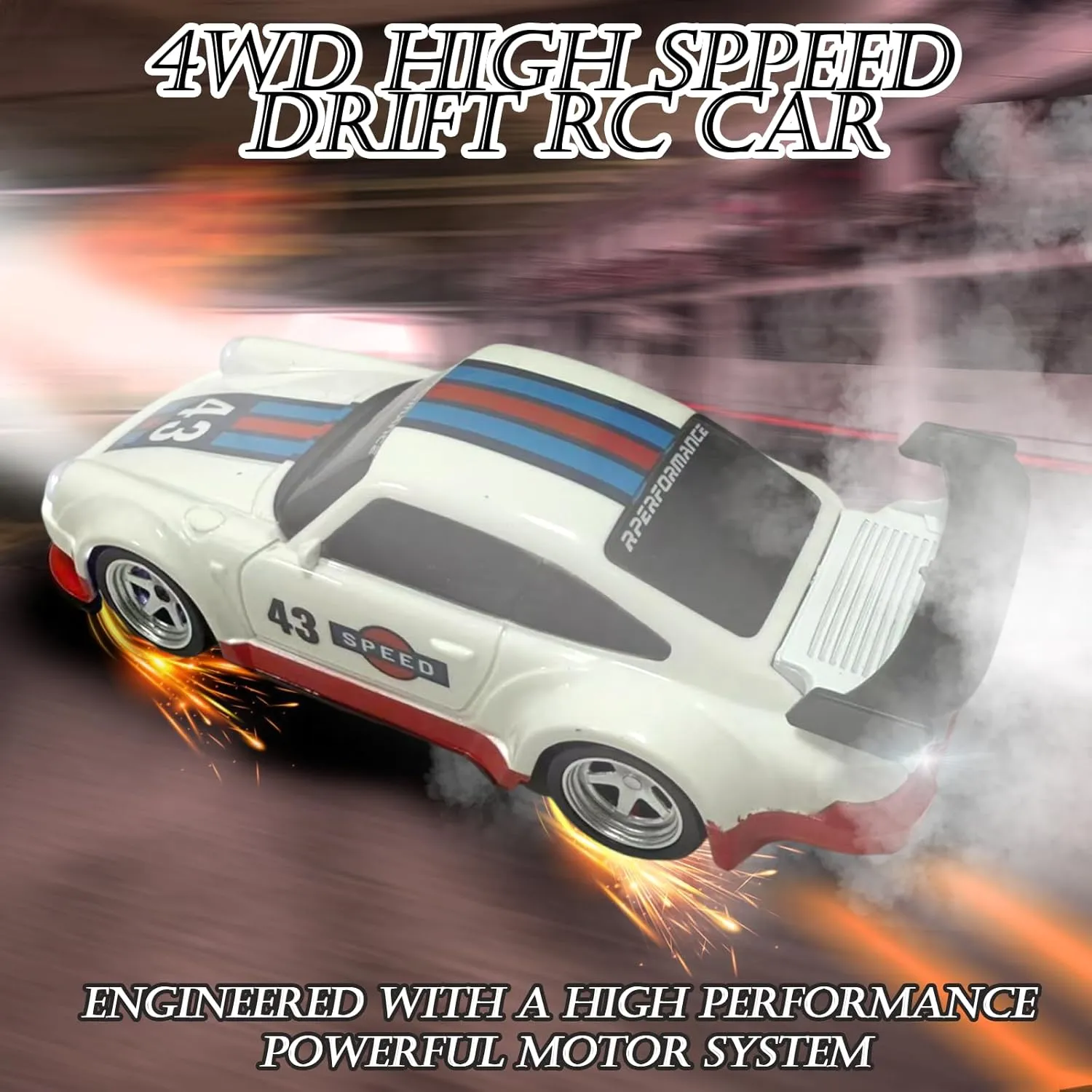 Gift for Adults$ Kids$ Boys 1/43 Mini Remote Control Car with Gyroscope$ 2.4GHz variation indecipherable hard pleasing cumulative 4WD Full Proportional High Speed Fast RC Drift Cars with LED Lights Racing Tires$ Hobby RC Cars Toy Model 