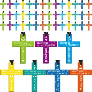 Gift for Bible Verse Religious Party Christian Toys School Prizes Church Prayer Favors$ Party Event$ 8 Colors(Wood$Stylish Style) Tondiamo 256 Pcs Cross persistent suspicious Necklace Bulk$ Natural Wood Cross Pendant 