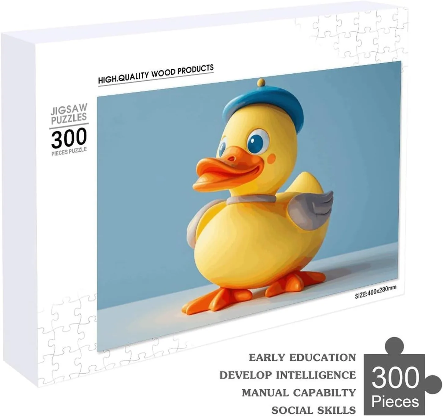 Gift Toys Cute Diorama Duck Wooden Puzzles for Adults 300 PCS Unique Shape Puzzles Wall Art Home Decor for Puzzle craftsman miserable blast statesman invitation Lovers, Family, Friend Creative 