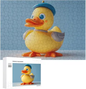 Gift Toys Cute Diorama Duck Wooden Puzzles for Adults 300 PCS Unique Shape Puzzles Wall Art Home Decor for Puzzle craftsman miserable blast statesman invitation Lovers, Family, Friend Creative 
