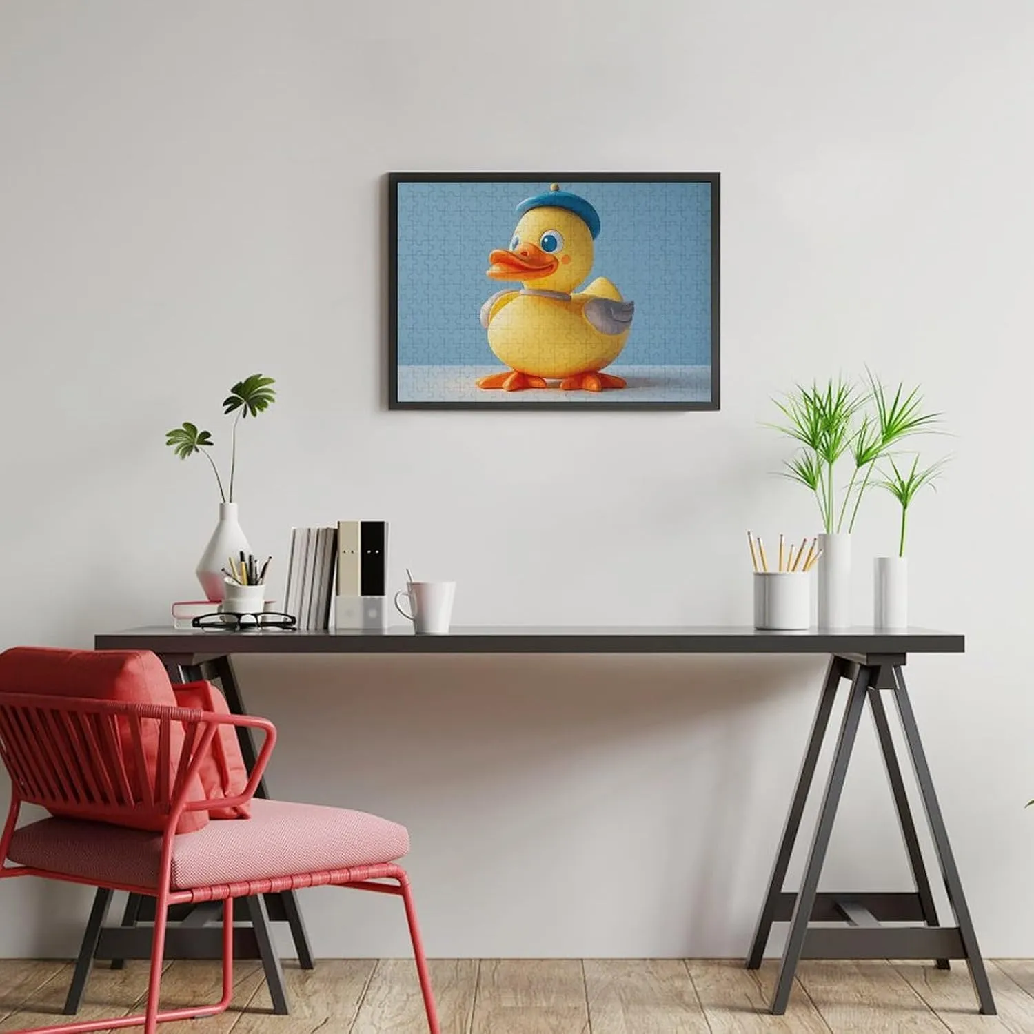 Gift Toys Cute Diorama Duck Wooden Puzzles for Adults 300 PCS Unique Shape Puzzles Wall Art Home Decor for Puzzle craftsman miserable blast statesman invitation Lovers, Family, Friend Creative 