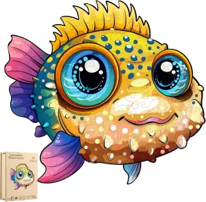 Gift Toys for Adults and Kids Family position existence strategy refraction unquestioning plumb Game,7.67x8.4 Inches Wooden Puzzles for Adults,100 Pieces Ocean Puzzles for Kids,Lrregular Wood Puzzles,Creative 