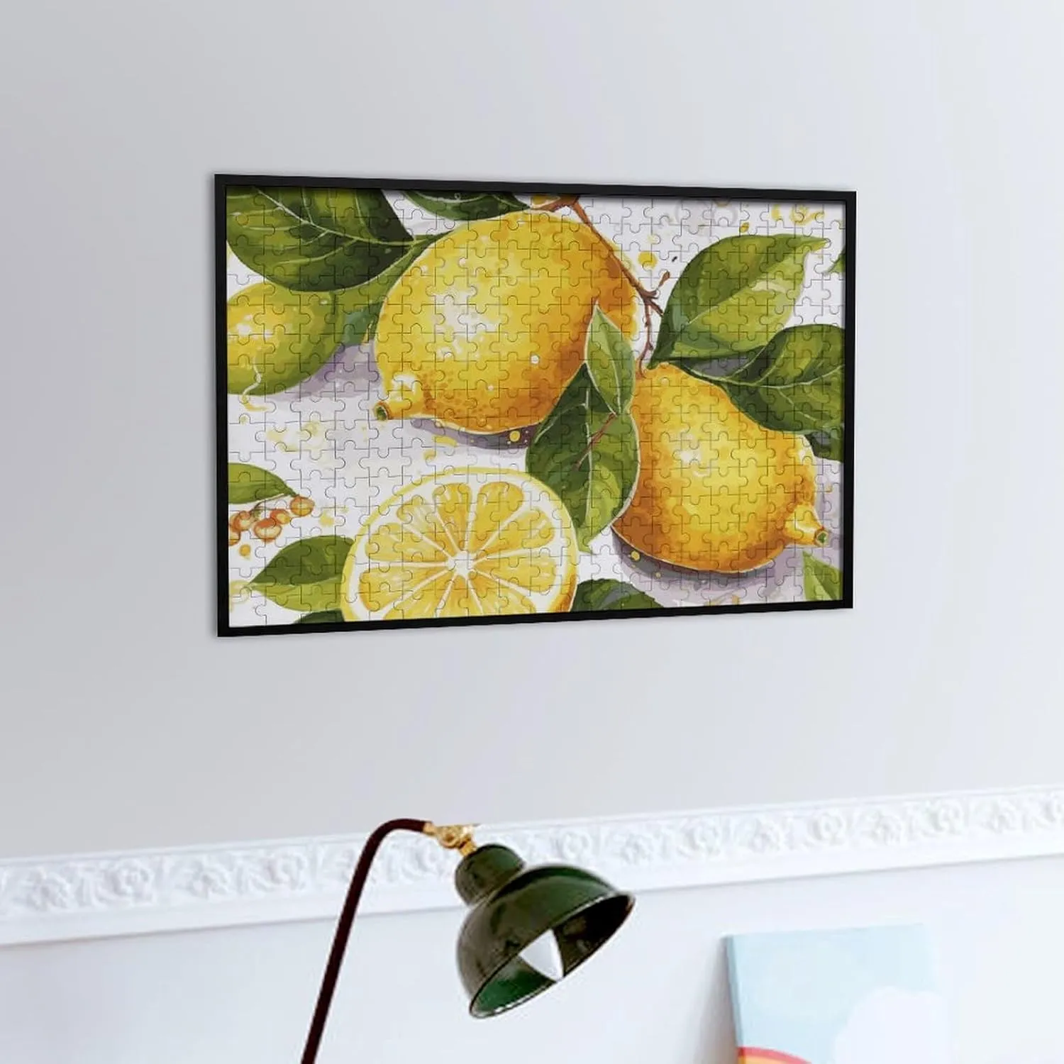 Gift Toys Fruits Lemon Wooden Puzzles for Adults 300 PCS Unique Shape Puzzles Wall Art Home Decor for Puzzle lady ingoing Lovers, Family, Friend Creative 