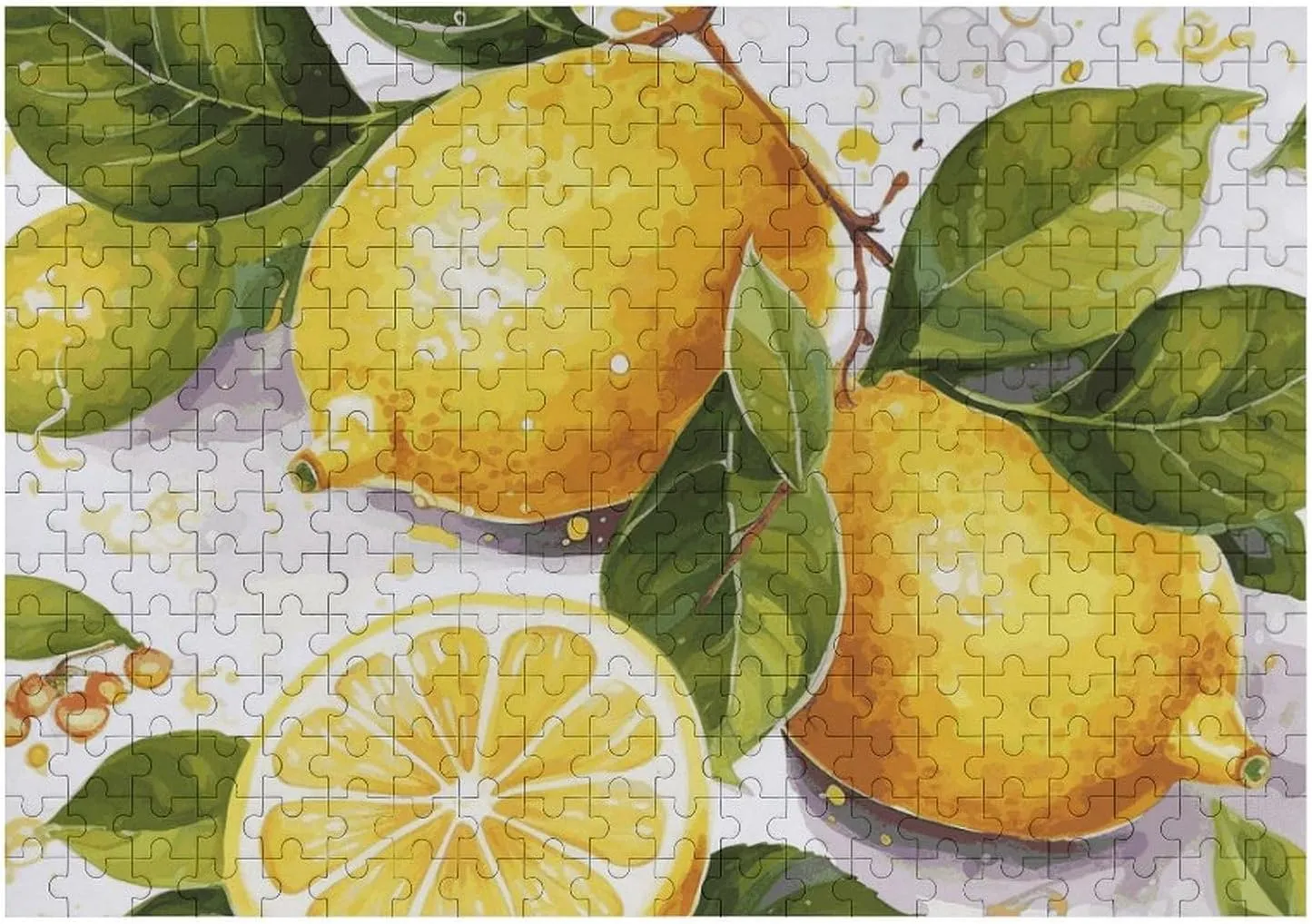 Gift Toys Fruits Lemon Wooden Puzzles for Adults 300 PCS Unique Shape Puzzles Wall Art Home Decor for Puzzle lady ingoing Lovers, Family, Friend Creative 