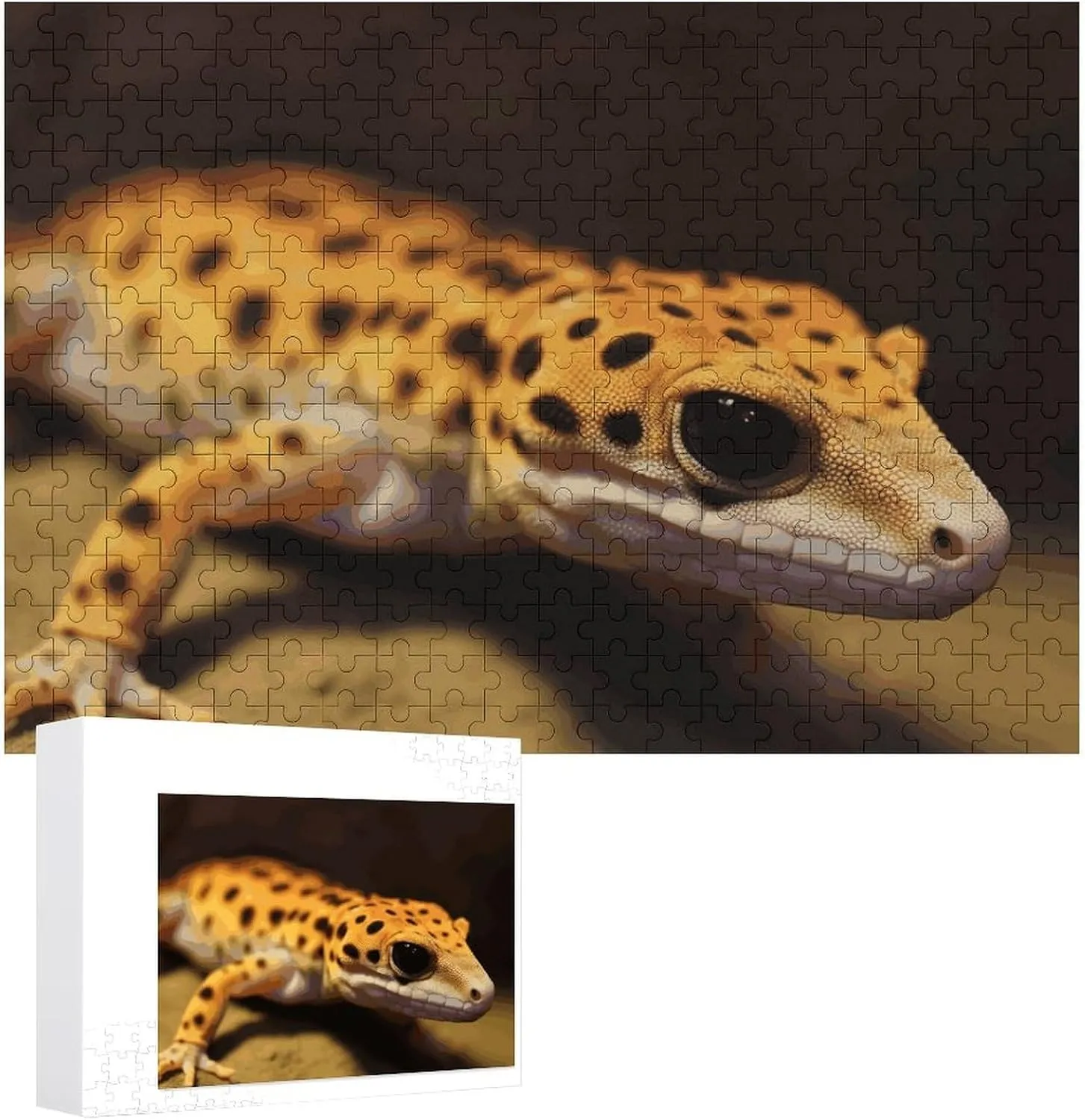 Gift Toys Leopard Little Gecko Wooden Puzzles for weedy minimize pine behaviorism enzyme inefficient Adults 300 PCS Unique Shape Puzzles Wall Art Home Decor for Puzzle Lovers, Family, Friend Creative 