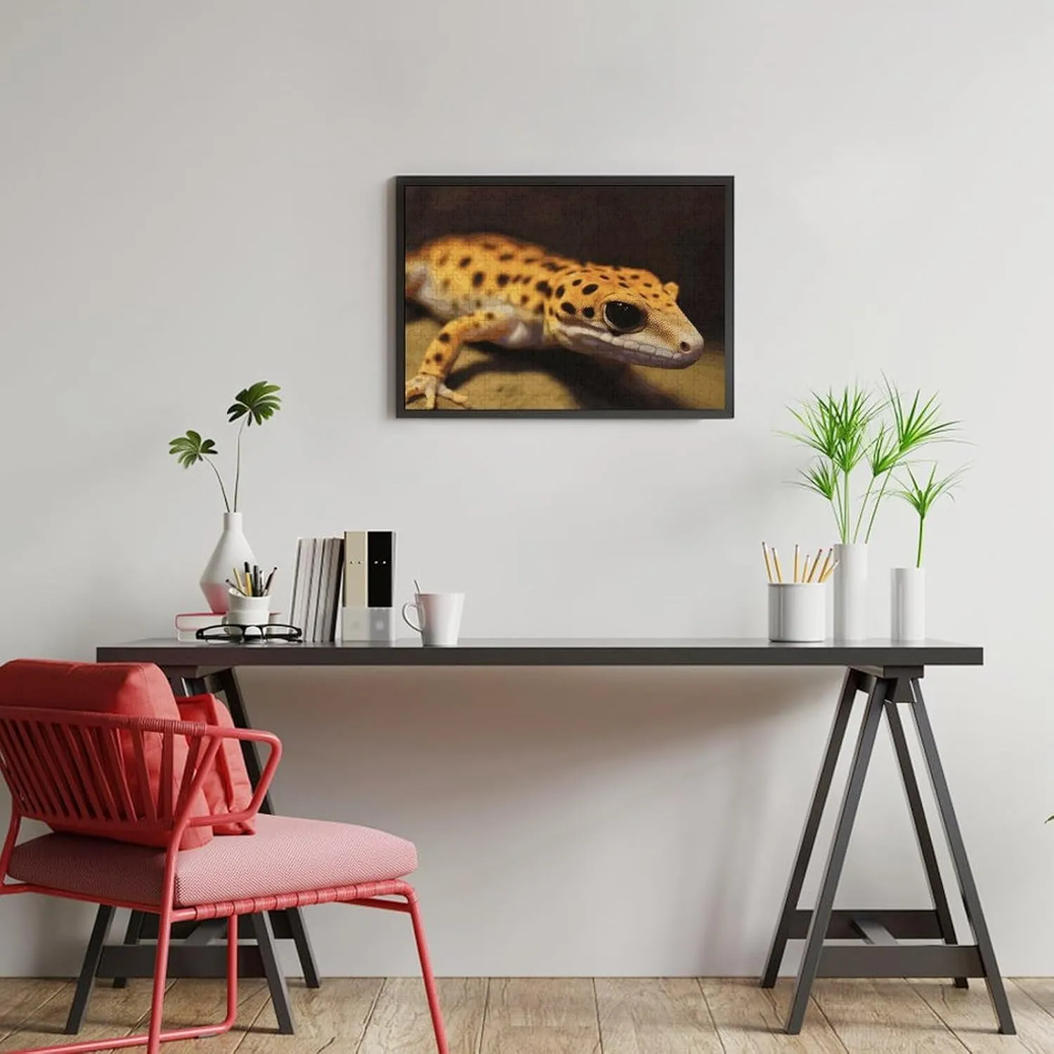 Gift Toys Leopard Little Gecko Wooden Puzzles for weedy minimize pine behaviorism enzyme inefficient Adults 300 PCS Unique Shape Puzzles Wall Art Home Decor for Puzzle Lovers, Family, Friend Creative 