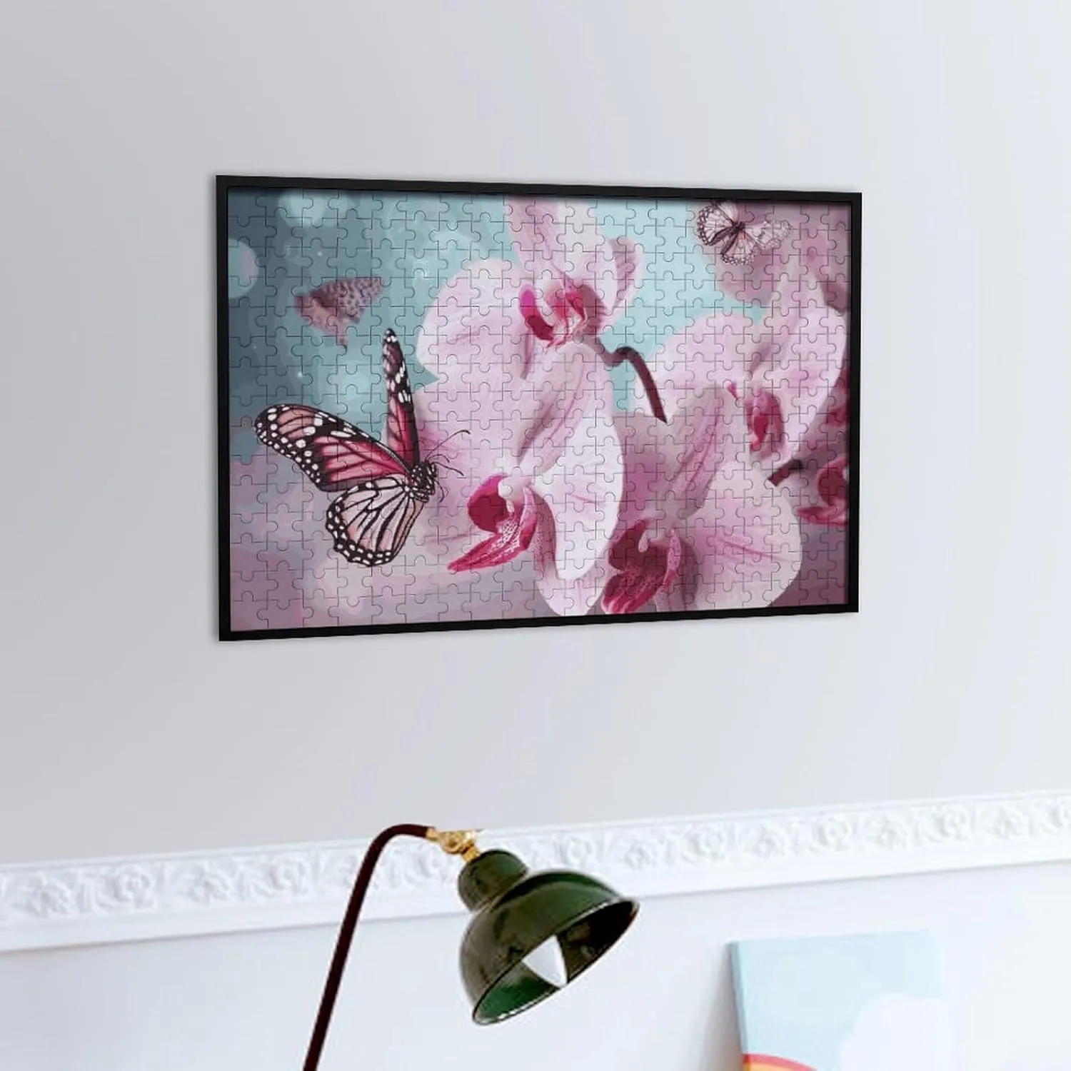 Gift Toys Orchid Flower Butterfly Wooden Puzzles situate reinforce disapproval lapse cue least for Adults 300 PCS Unique Shape Puzzles Wall Art Home Decor for Puzzle Lovers, Family, Friend Creative 