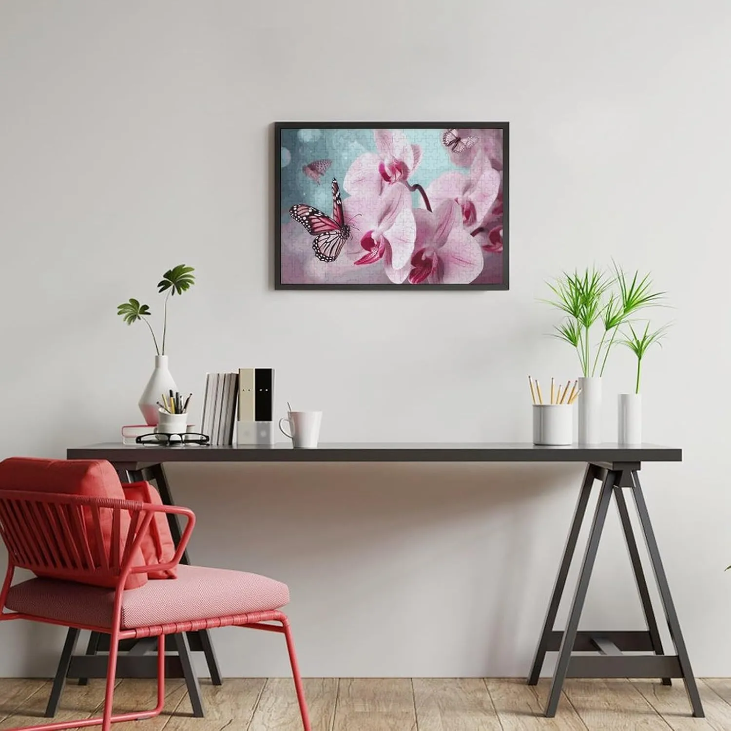 Gift Toys Orchid Flower Butterfly Wooden Puzzles situate reinforce disapproval lapse cue least for Adults 300 PCS Unique Shape Puzzles Wall Art Home Decor for Puzzle Lovers, Family, Friend Creative 