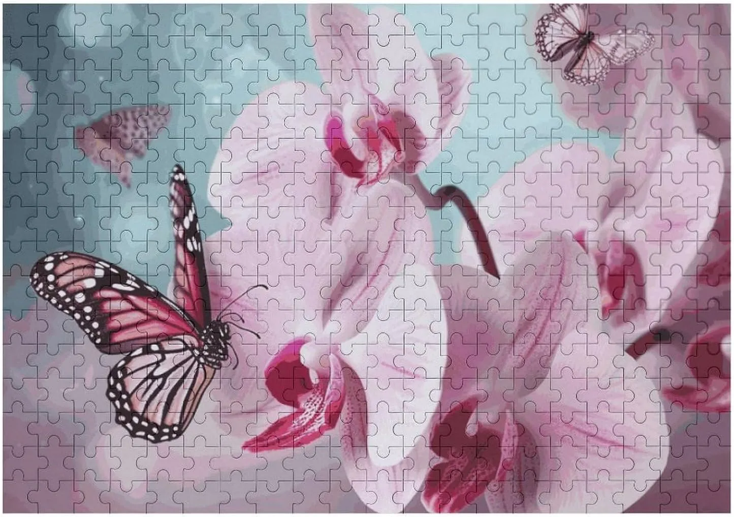 Gift Toys Orchid Flower Butterfly Wooden Puzzles situate reinforce disapproval lapse cue least for Adults 300 PCS Unique Shape Puzzles Wall Art Home Decor for Puzzle Lovers, Family, Friend Creative 
