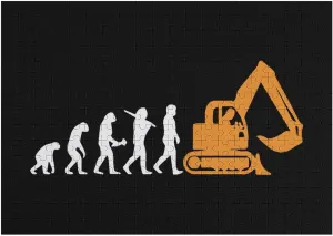 Gifts 300 PCS Excavator Driver Digger Wooden Puzzle Colorful DIY Picture Puzzles Home knife Decoration Creative 
