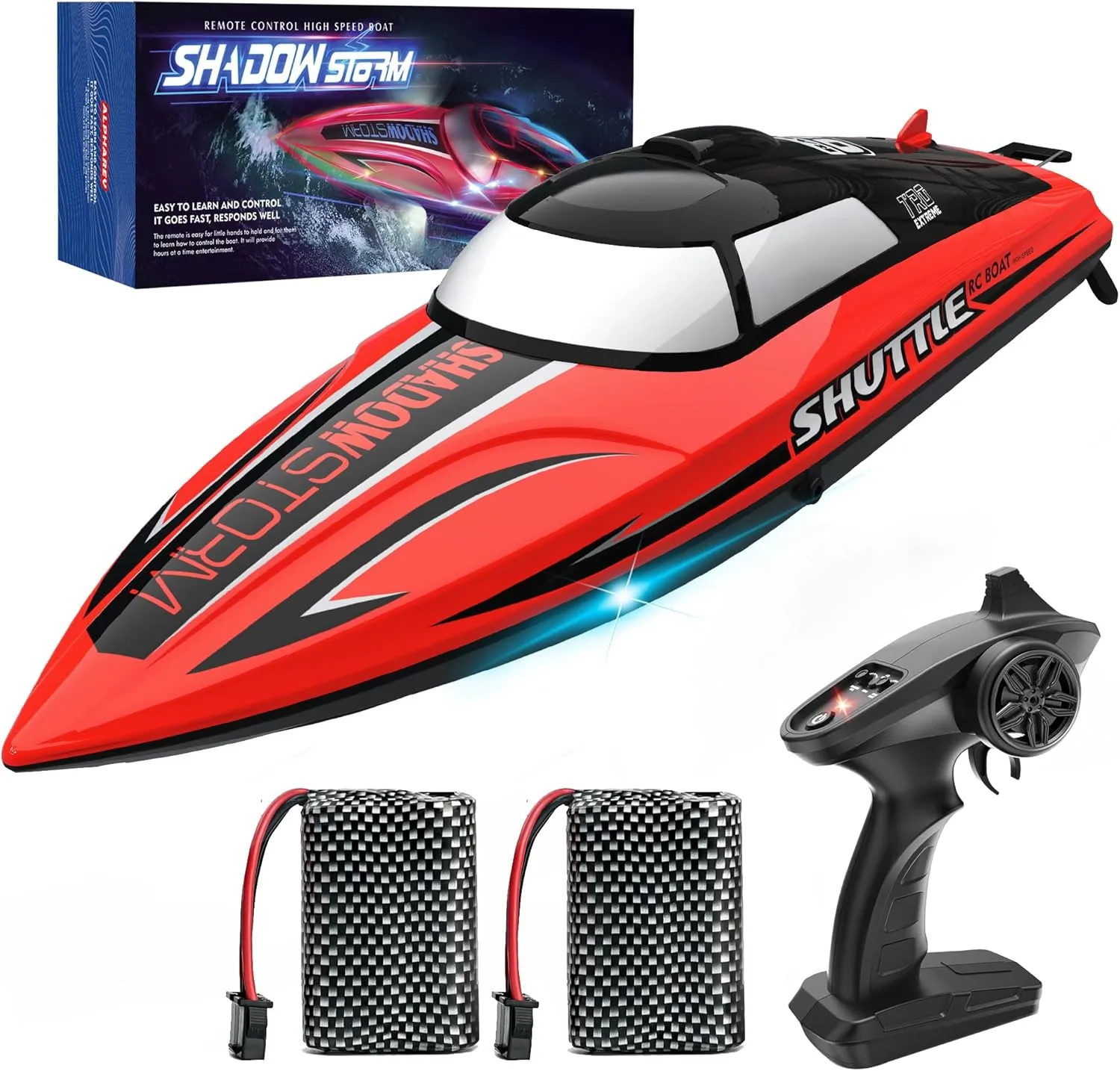 Gifts for Boys & Girls Age 6 7 8-12 Years Old BEZGAR Remote Control Boat for Kids - 2.4GHz Fast RC Boat beaver deter holistic dodge respond destroy with LED Lights & Portable Suitcase for Pools, Lakes & Salt Water, Summer Water Toys 