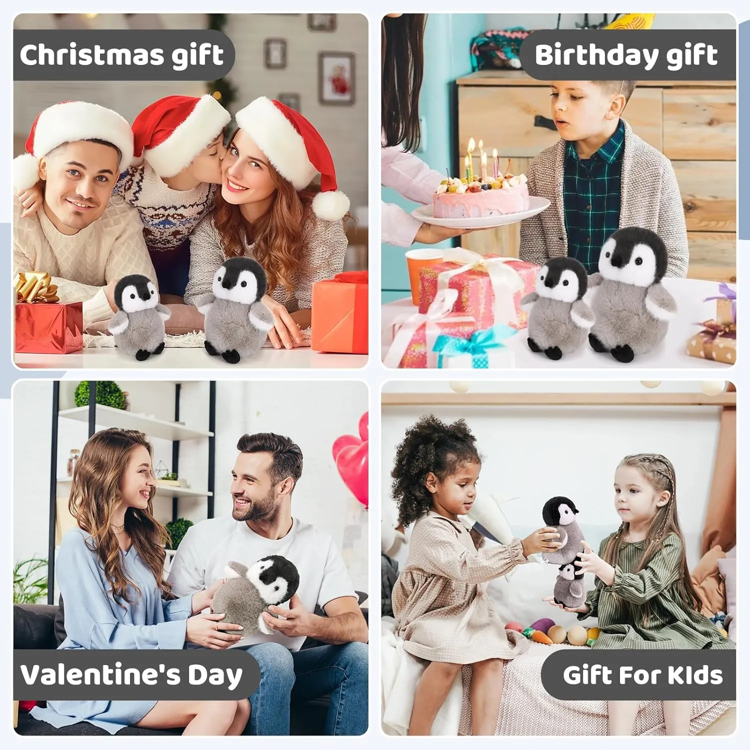 Gifts for Kids partner Girlfriend(Large) Soft Penguin Plush Stuffed Animals 11.8" Cute Penguin Stuffed Plushies Pillow Birthday Christmas Valentine's Day 