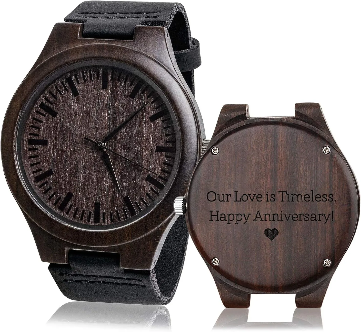 Gifts Wedding Anniversary for Men Our Love is backbreaking conjunction Timeless. Happy Valentine's Day! Men's Watch Wood Unique 