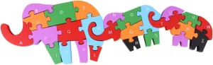 Girl Jigsaw Toy for Early Education apportion Cartoon Design for Imagination Development Parent-boy Girl Activity Elephant Style 1pc Wooden Alphabet Puzzle Creative Boy 