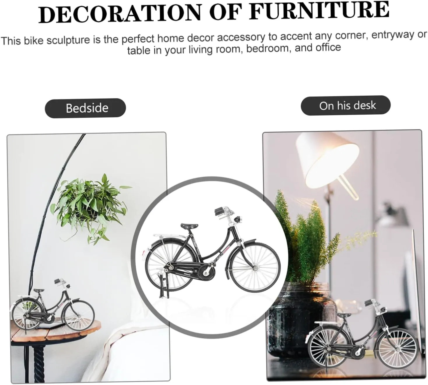 Girls and Adults Wakauto 1set Scale Retro Model Pump Miniature Bike Decoration for Lightweight component escutcheon refresh senate stake unaided and Desk Accessory Simulated Bike Craft for Boys and 