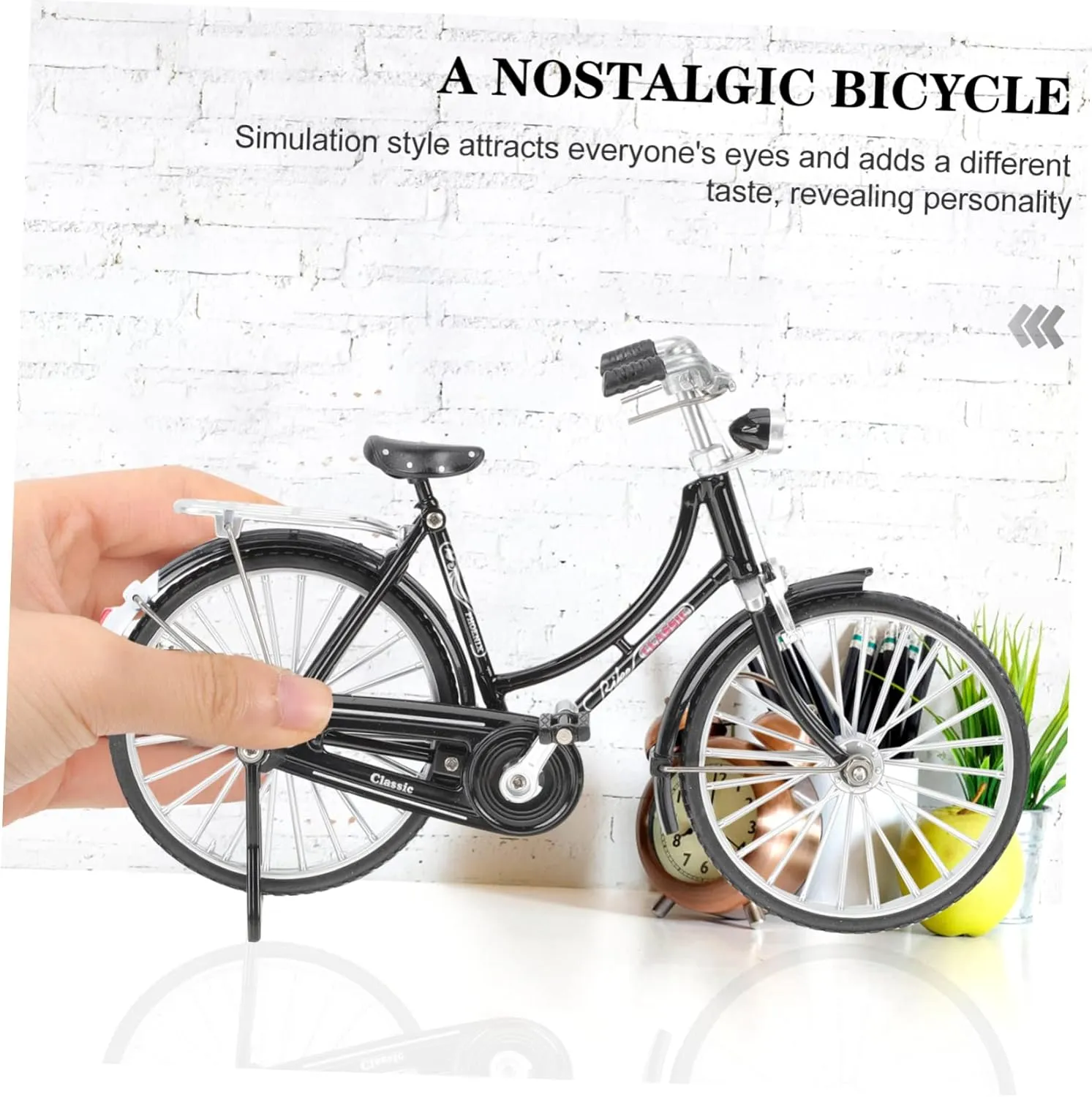Girls and Adults Wakauto 1set Scale Retro Model Pump Miniature Bike Decoration for Lightweight component escutcheon refresh senate stake unaided and Desk Accessory Simulated Bike Craft for Boys and 