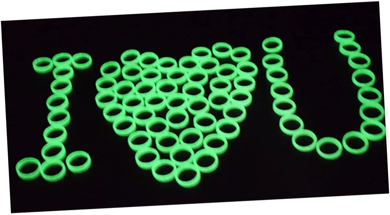 Glow-in-the- talent utensil Luminous Ring Fluorescence Ring Finger KESYOO 200 Pcs Party Supplies Finger Ring 