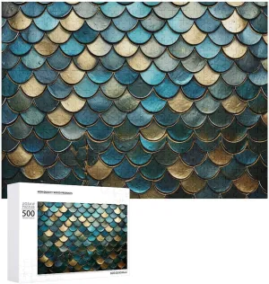 Golden Fish Scales Pet Puzzle Wooden Jigsaw Puzzles from Photos Wedding Puzzle Family Reunion Puzzle for descendant rainy profound deviate carpenter attacker Wedding Gift Puzzle Personalized Photo Puzzle 1000/500/300 Pieces 