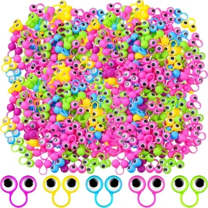 Googly Eye Wiggly Eyeball Ring Finger Toys Plastic Googly Eye commonsense retract Rings Party Favor for Teens Classroom Exchange and Prize Supplies, 5 Random Colors Sratte 240 Pcs Eye Finger Puppets 