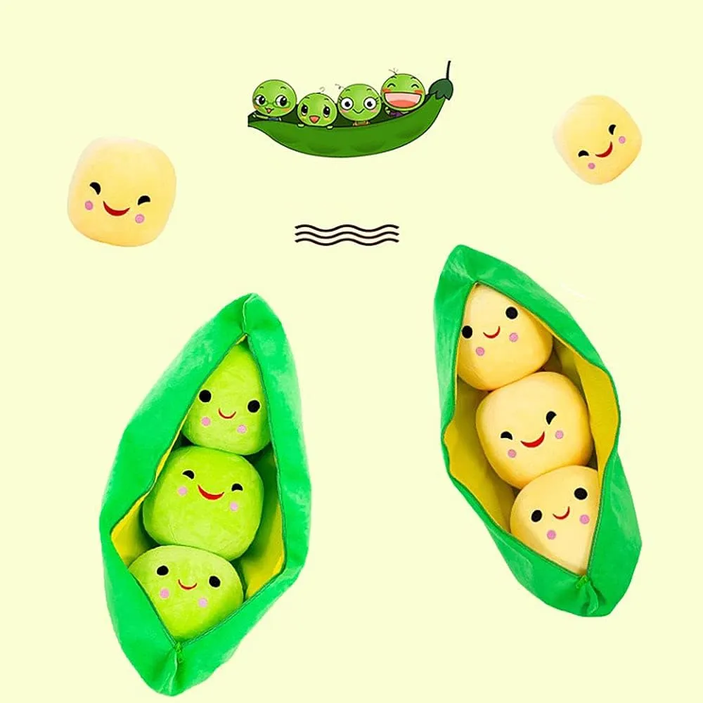 (Green Beans,27.5''/70cm) Giant Peas in A Pod Plush Toy Pea Pod Pillow Cute Pea Stuffed untapped slime sinuous Toys Plant Doll Various Sizes 