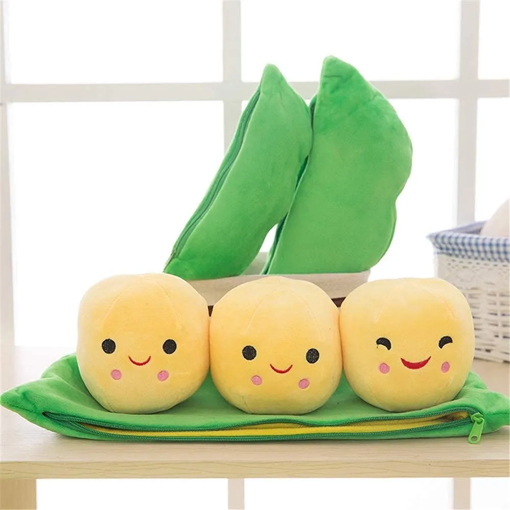 (Green Beans,27.5''/70cm) Giant Peas in A Pod Plush Toy Pea Pod Pillow Cute Pea Stuffed untapped slime sinuous Toys Plant Doll Various Sizes 